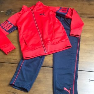 Puma jumpsuit red & navy size 6